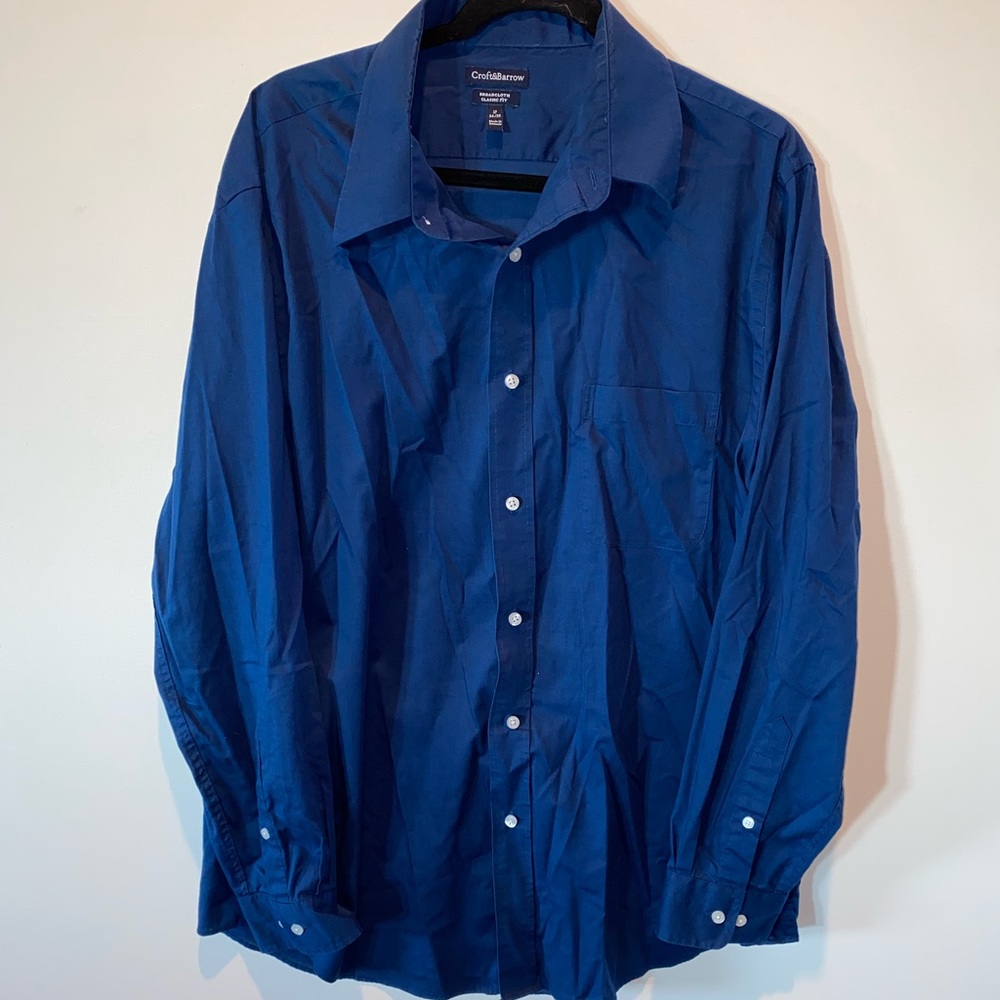 Mens Croft & barrow long sleeved collared shirt